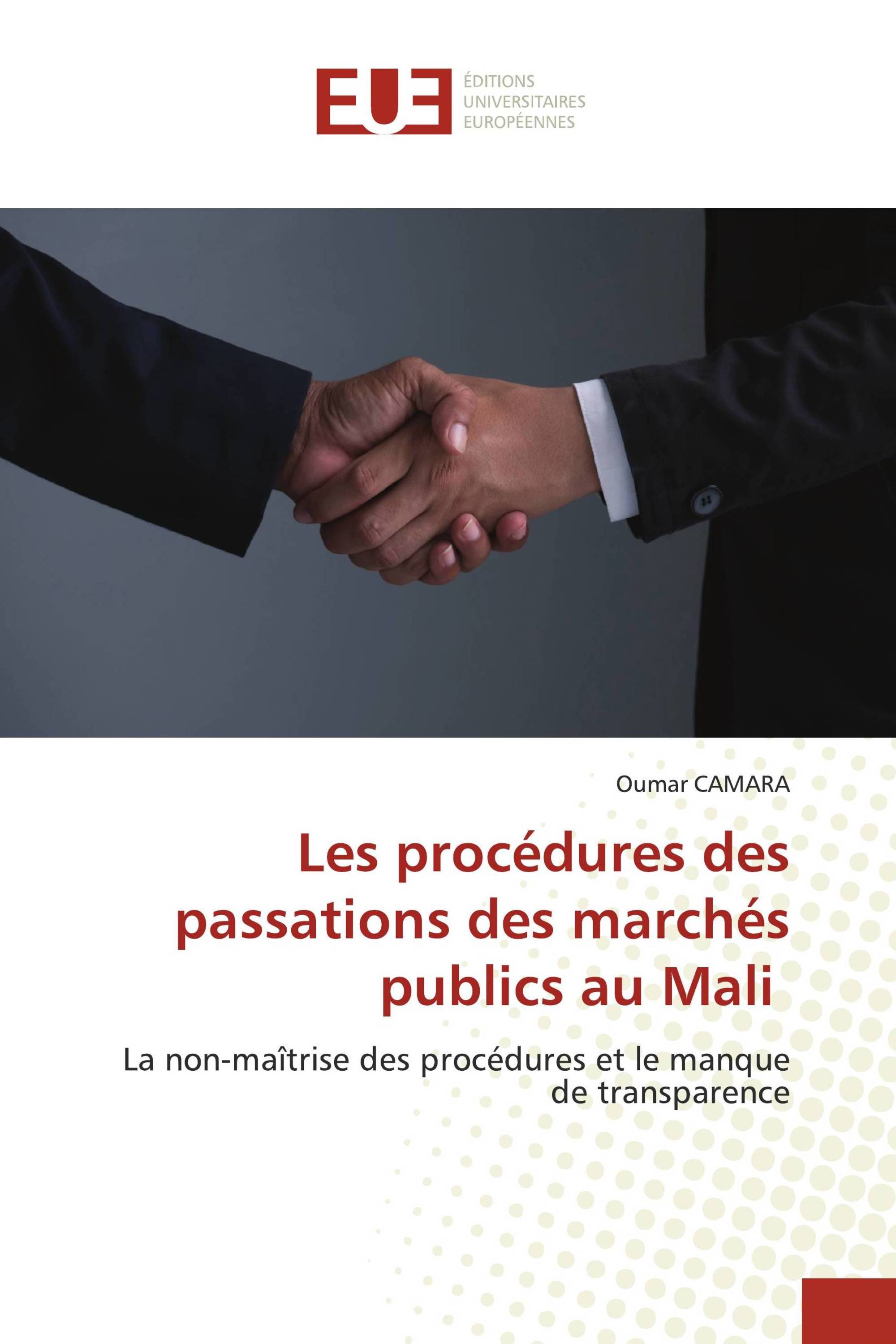 Les procédures des passations des marchés publics au Mali