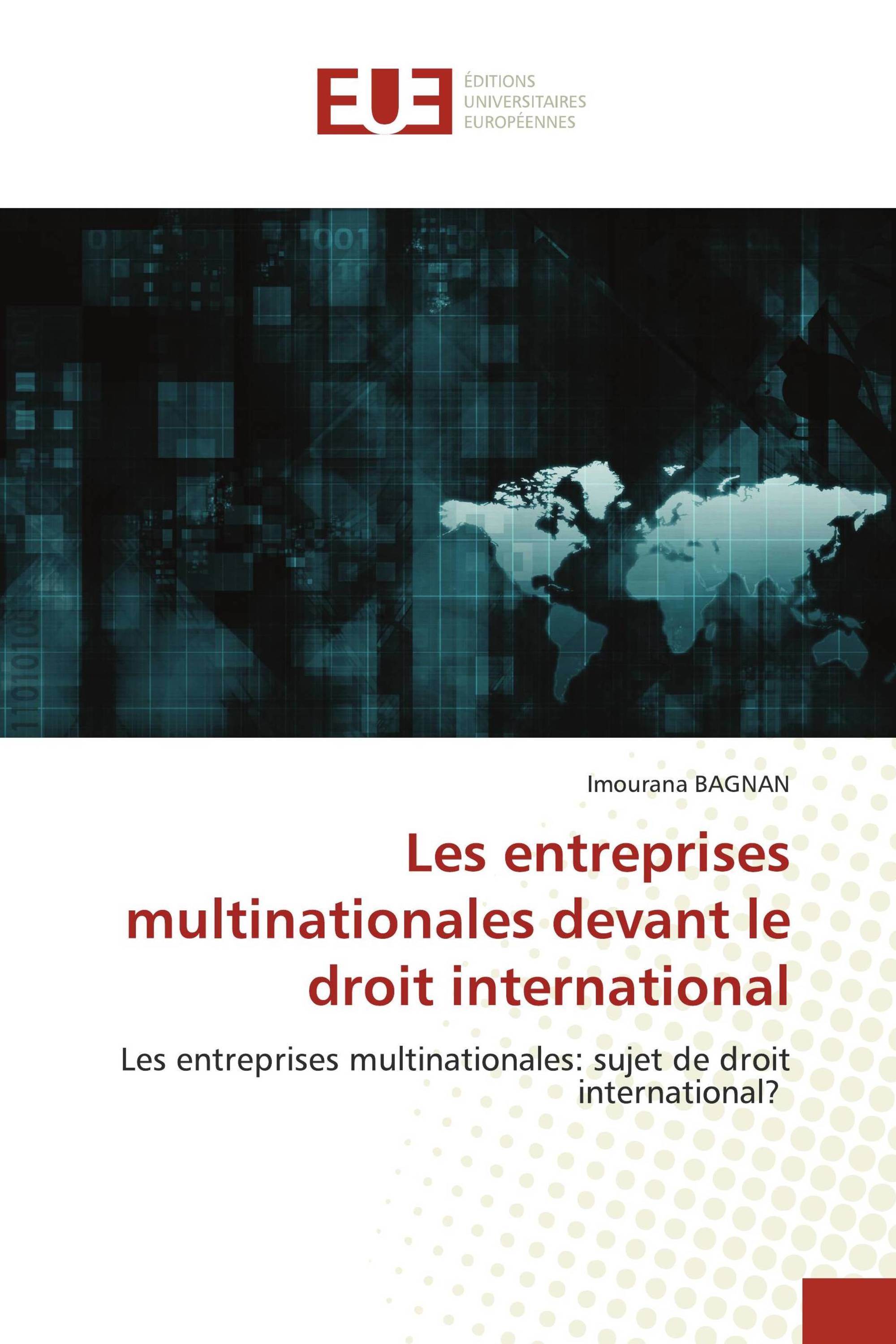 Les entreprises multinationales devant le droit international