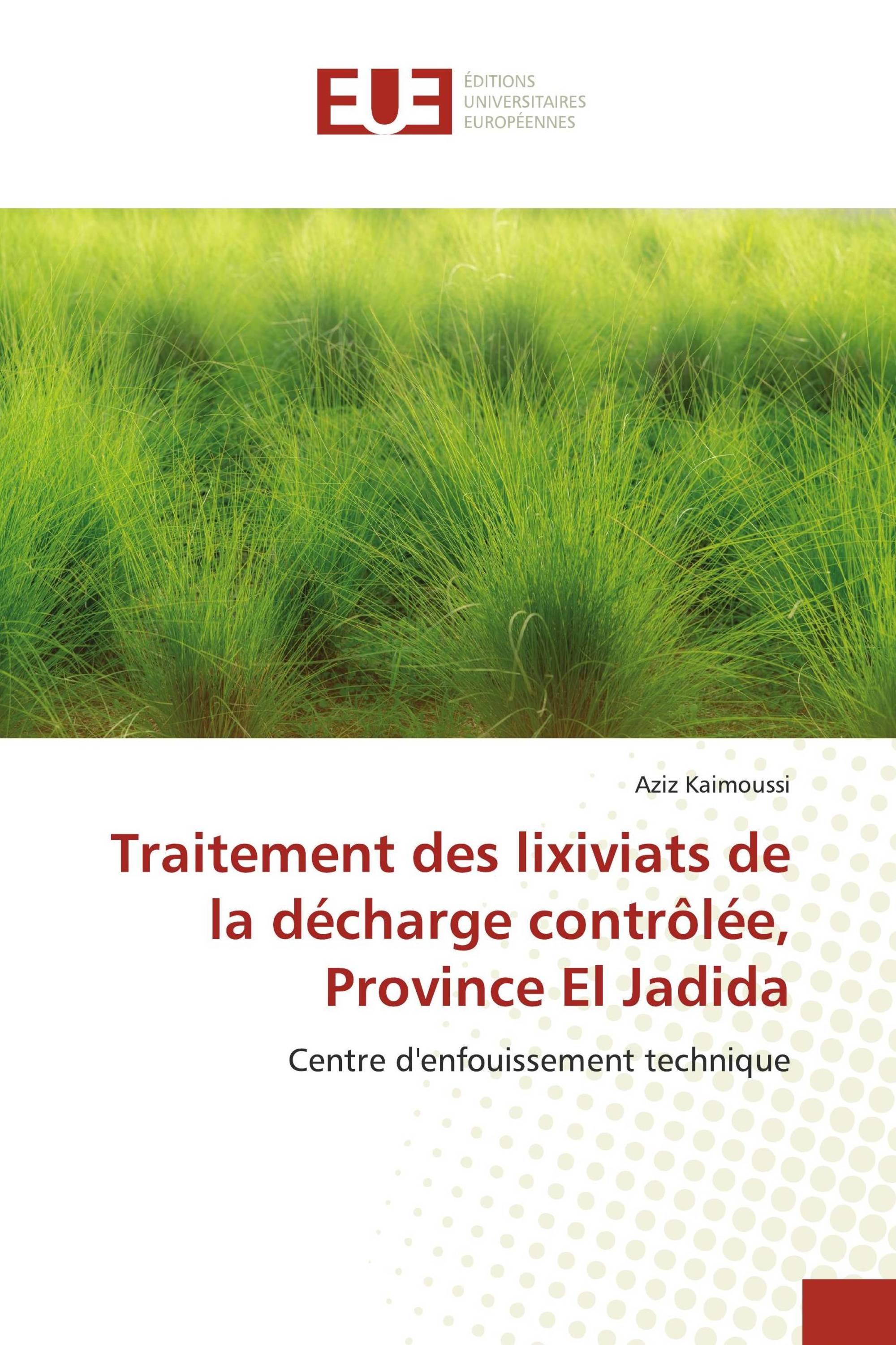 Traitement des lixiviats de la décharge contrôlée, Province El Jadida