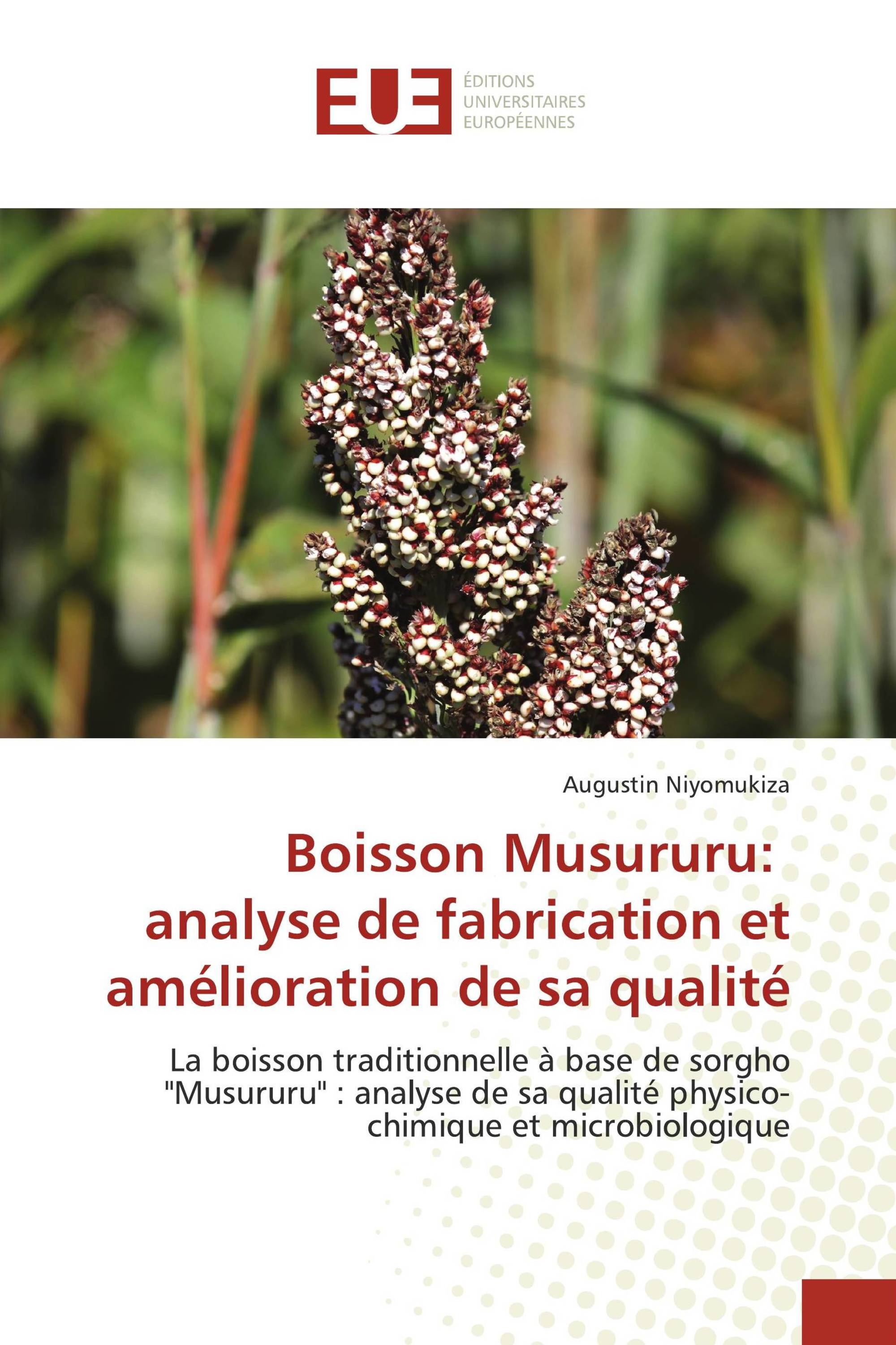 Boisson Musururu: analyse de fabrication et amélioration de sa qualité