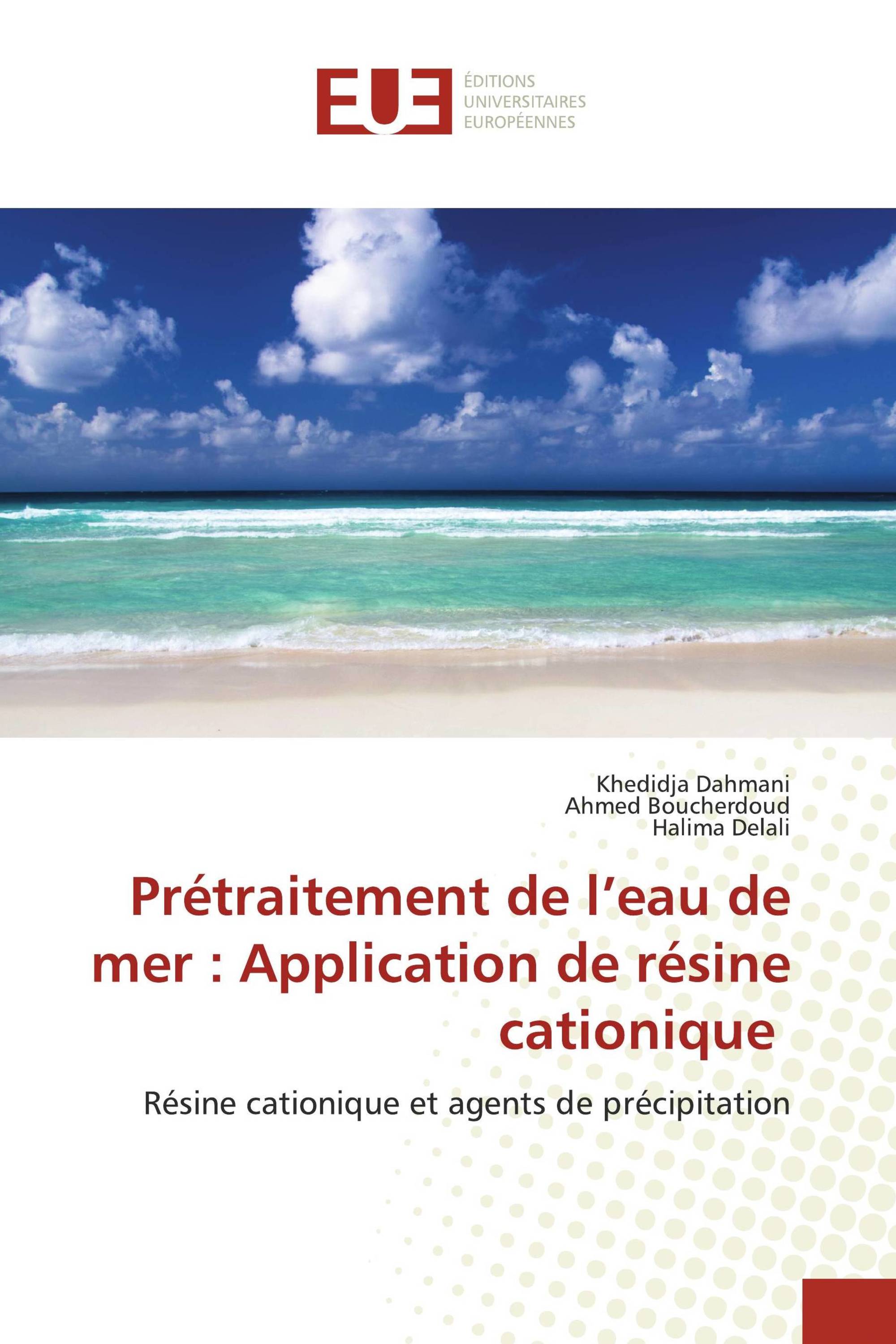 Prétraitement de l’eau de mer : Application de résine cationique