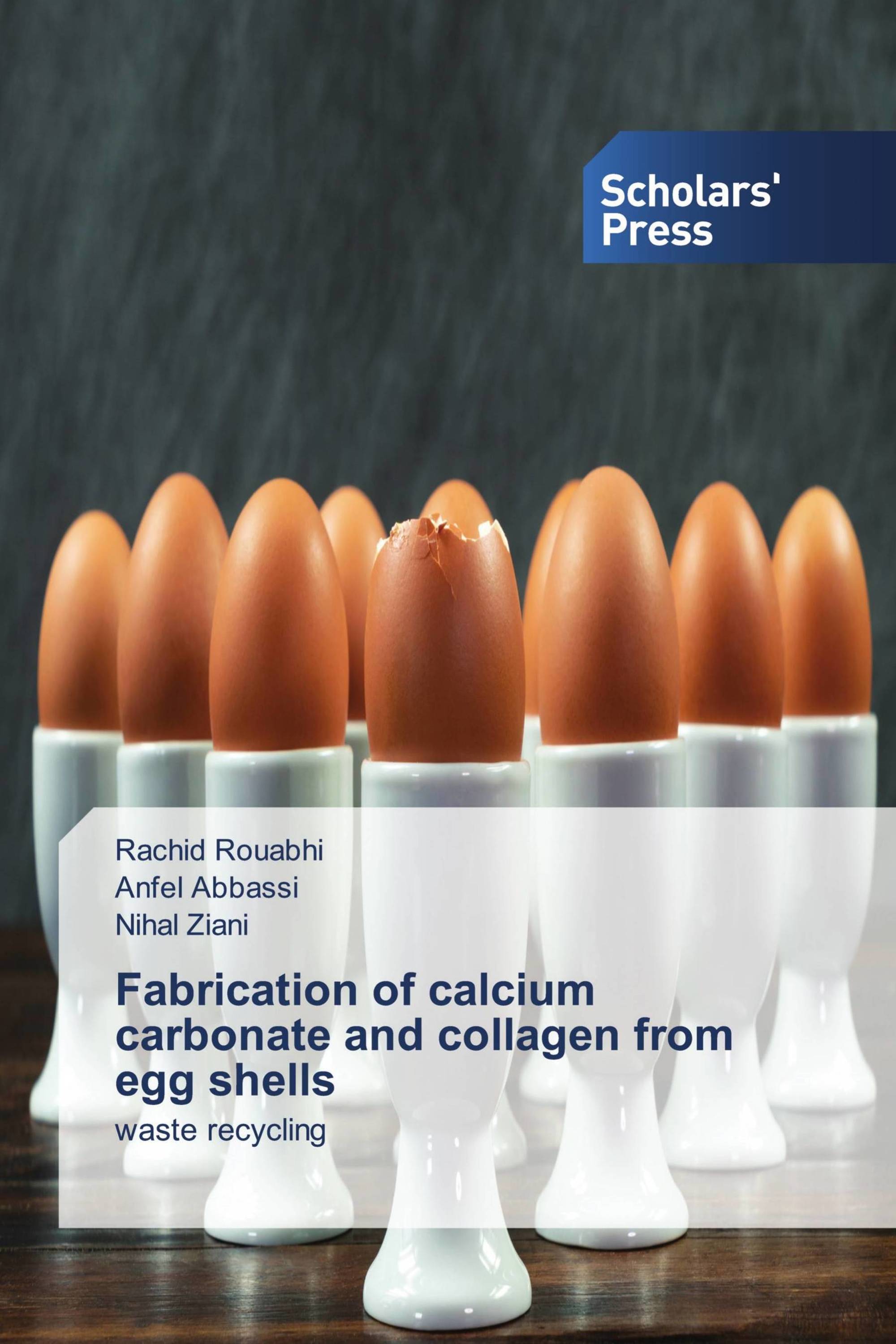 Fabrication of calcium carbonate and collagen from egg shells