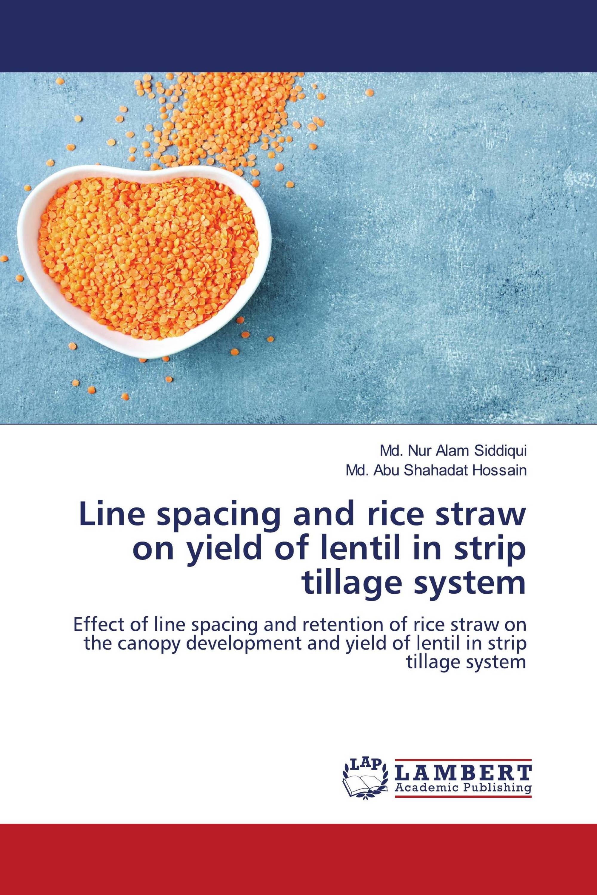 Line spacing and rice straw on yield of lentil in strip tillage system