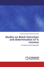 Studies on Batch Extraction and determination of % recovery