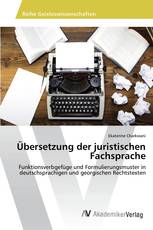 Übersetzung der juristischen Fachsprache