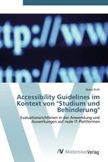 Accessibility Guidelines im Kontext von "Studium und Behinderung"