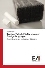 Teacher Talk dell'italiano come foreign language