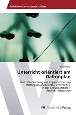 Unterricht orientiert am Daltonplan