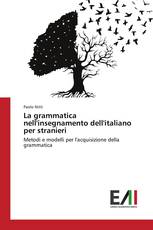 La grammatica nell'insegnamento dell'italiano per stranieri