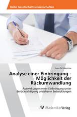 Analyse einer Einbringung - Möglichkeit der Rückumwandlung