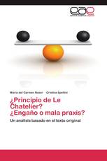 ¿Principio de Le Chatelier?             ¿Engaño o mala praxis?