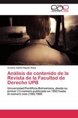 Análisis de contenido de la Revista de la Facultad de Derecho UPB