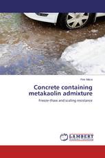 Concrete containing metakaolin admixture