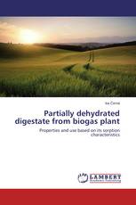 Partially dehydrated digestate from biogas plant