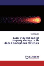 Laser induced optical property change in Sb doped amorphous materials