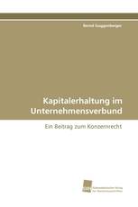 Kapitalerhaltung im Unternehmensverbund