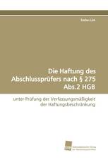 Die Haftung des Abschlussprüfers nach § 275 Abs.2 HGB