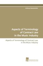 Aspects of Terminology of Contract Law in the Music Industry