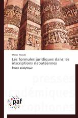 Les formules juridiques dans les inscriptions nabatéennes