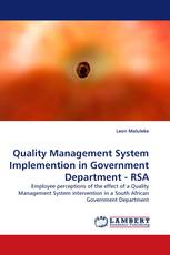 Quality Management System Implemention in Government Department - RSA