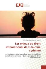 Les enjeux du droit international dans la crise syrienne