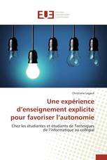 Une expérience d’enseignement explicite pour favoriser l’autonomie