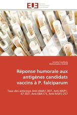 Réponse humorale aux antigènes candidats vaccins à P. falciparum