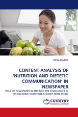 CONTENT ANALYSIS OF ‘NUTRITION AND DIETETIC COMMUNICATION'' IN NEWSPAPER