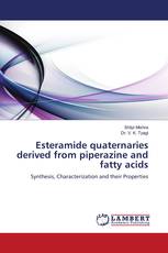 Esteramide quaternaries derived from piperazine and fatty acids