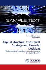 Capital Structure, Investment Strategy and Financial Decisions