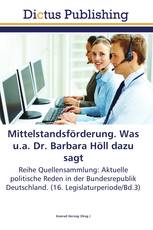 Mittelstandsförderung. Was u.a. Dr. Barbara Höll dazu sagt