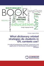 What dictionary related strategies do students in EFL contexts use?