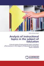Analysis of instructional topics in the subject of Education