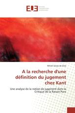 A la recherche d'une définition du jugement chez Kant