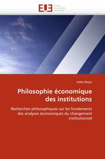 Philosophie économique des institutions