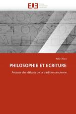 PHILOSOPHIE ET ECRITURE