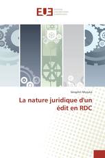 La nature juridique d'un édit en RDC
