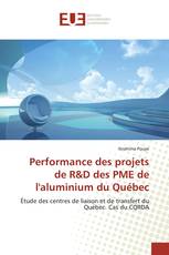 Performance des projets de R&D des PME de l'aluminium du Québec