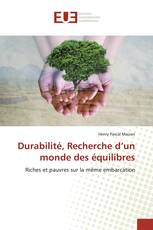 Durabilité, Recherche d’un monde des équilibres