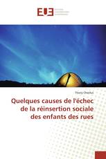 Quelques causes de l'échec de la réinsertion sociale des enfants des rues