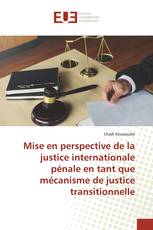 Mise en perspective de la justice internationale pénale en tant que mécanisme de justice transitionnelle