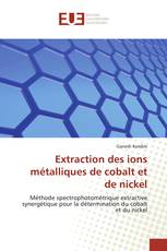 Extraction des ions métalliques de cobalt et de nickel