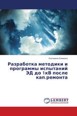 Разработка методики и программы испытаний ЭД до 1кВ после кап.ремонта