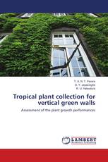 Tropical plant collection for vertical green walls