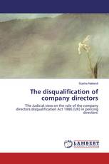 The disqualification of company directors