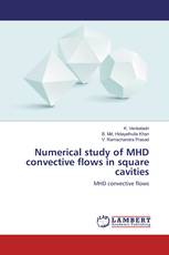 Numerical study of MHD convective flows in square cavities