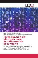 Investigacion de Matrices para Estudiantes de secundaria