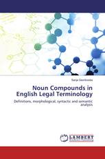 Noun Compounds in English Legal Terminology