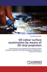 Oil colour surface examination by means of 3D strip projection