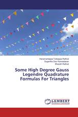 Some High Degree Gauss Legendre Quadrature Formulas For Triangles